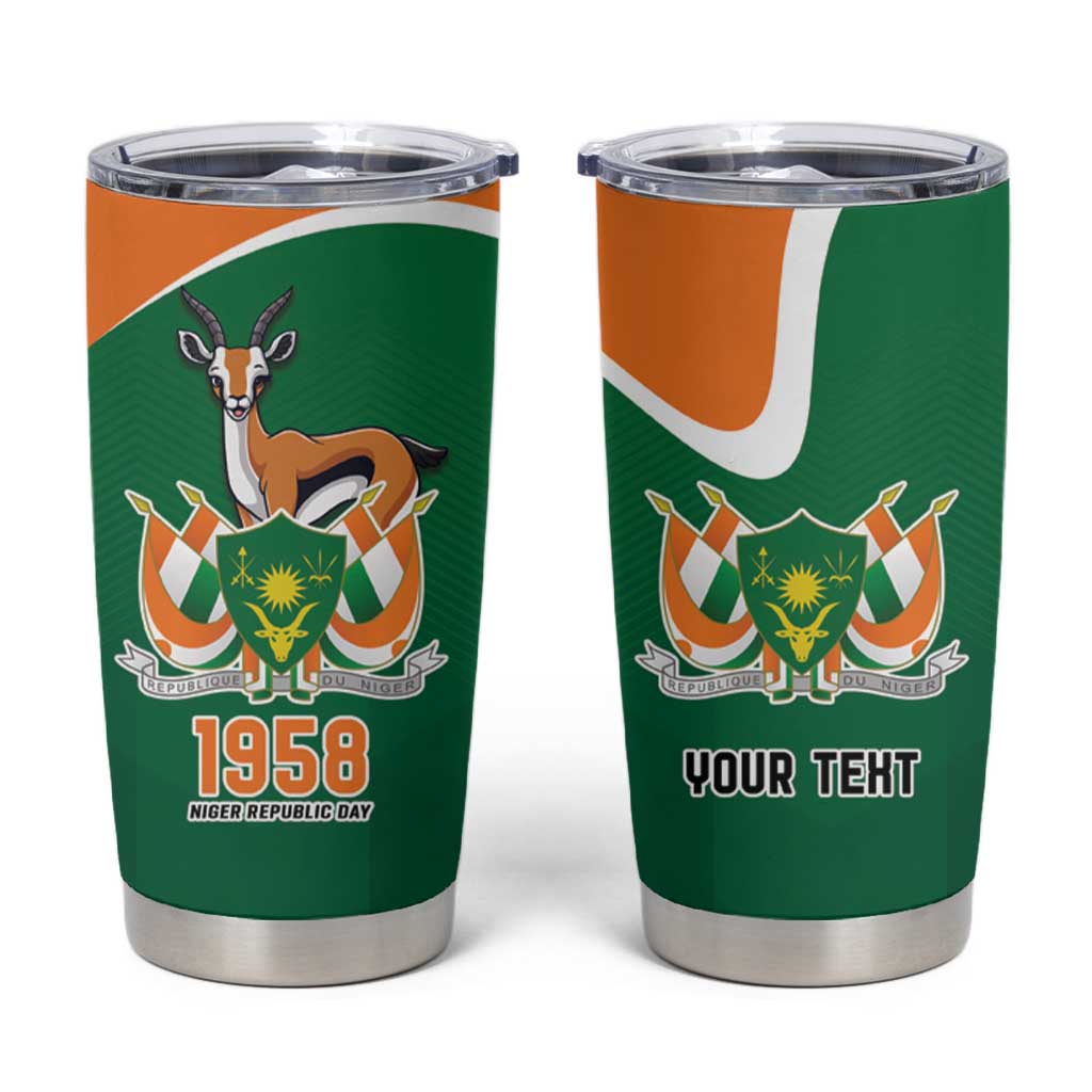 Niger Republic Day Personalized Tumbler Cup Fraternite Travail Progres - Wonder Print Shop