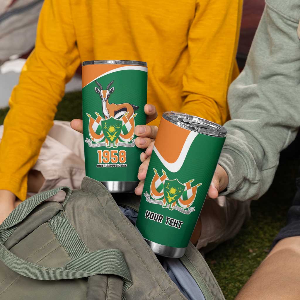 Niger Republic Day Personalized Tumbler Cup Fraternite Travail Progres - Wonder Print Shop