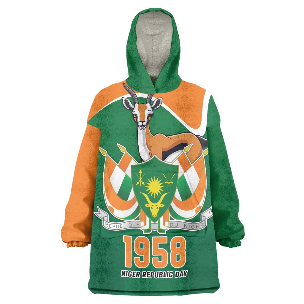 Niger Republic Day Personalized Wearable Blanket Hoodie Fraternite Travail Progres - Wonder Print Shop