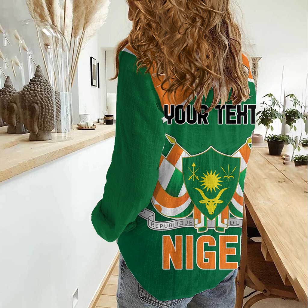 Niger Republic Day Personalized Women Casual Shirt Fraternite Travail Progres - Wonder Print Shop