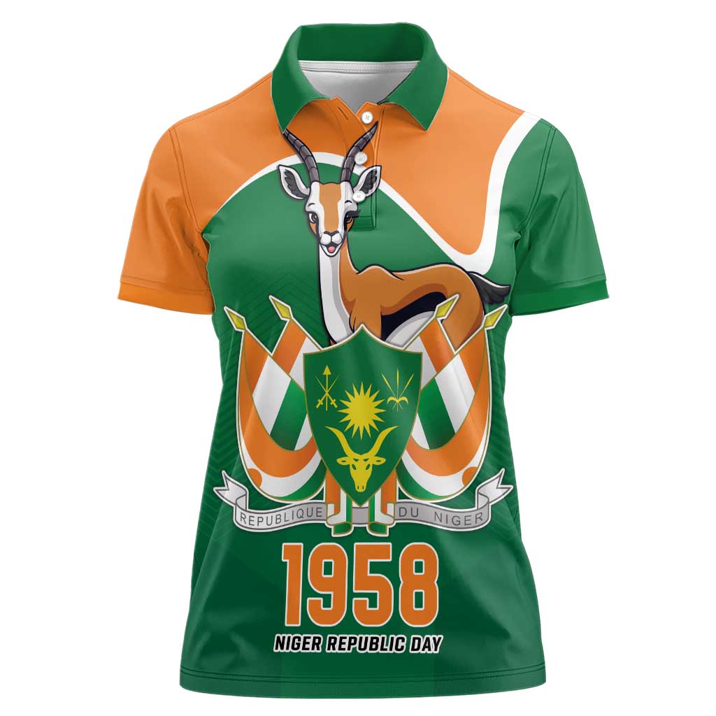 Niger Republic Day Personalized Women Polo Shirt Fraternite Travail Progres - Wonder Print Shop