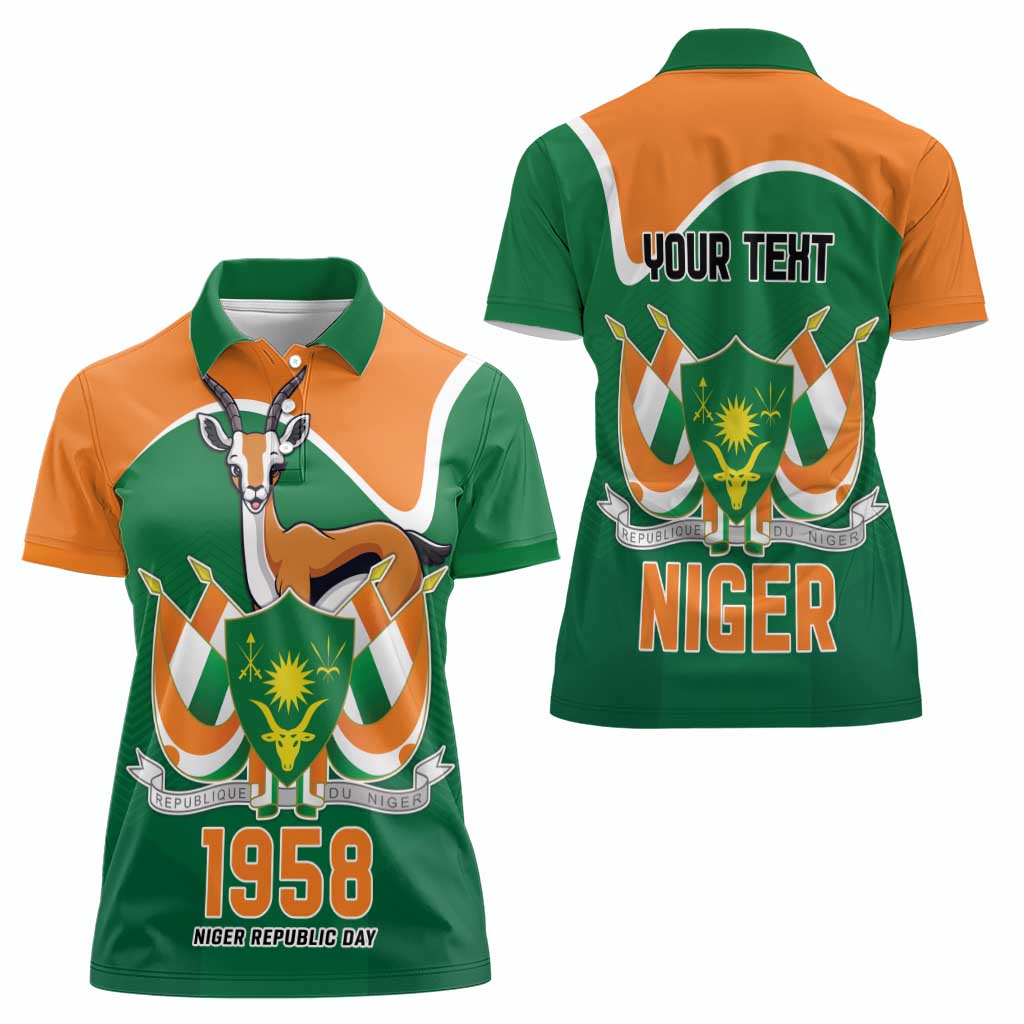 Niger Republic Day Personalized Women Polo Shirt Fraternite Travail Progres - Wonder Print Shop