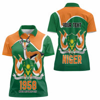 Niger Republic Day Personalized Women Polo Shirt Fraternite Travail Progres - Wonder Print Shop