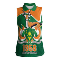 Niger Republic Day Personalized Women Sleeveless Polo Shirt Fraternite Travail Progres - Wonder Print Shop