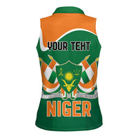 Niger Republic Day Personalized Women Sleeveless Polo Shirt Fraternite Travail Progres - Wonder Print Shop
