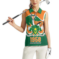 Niger Republic Day Personalized Women Sleeveless Polo Shirt Fraternite Travail Progres - Wonder Print Shop