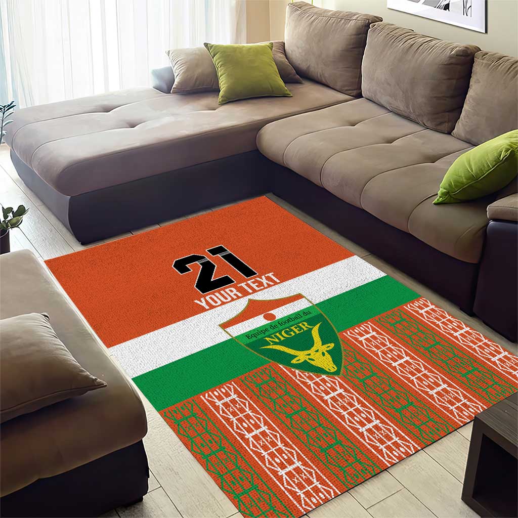 Equipe de Football Du Niger Custom Area Rug LT9 - Wonder Print Shop