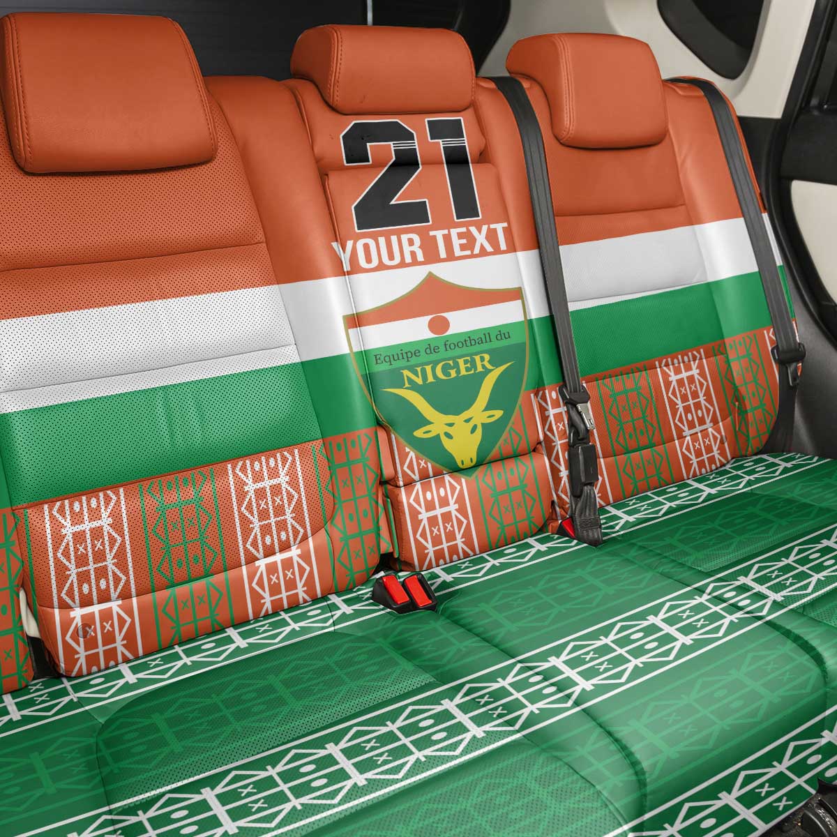 Equipe de Football Du Niger Custom Back Car Seat Cover LT9 - Wonder Print Shop