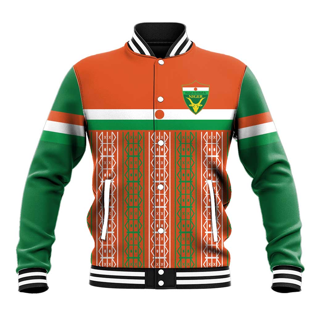 Equipe de Football Du Niger Custom Baseball Jacket LT9 - Wonder Print Shop
