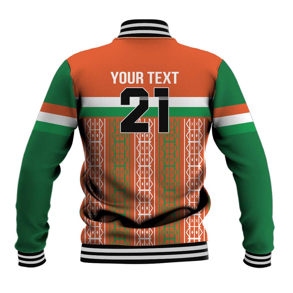 Equipe de Football Du Niger Custom Baseball Jacket LT9 - Wonder Print Shop
