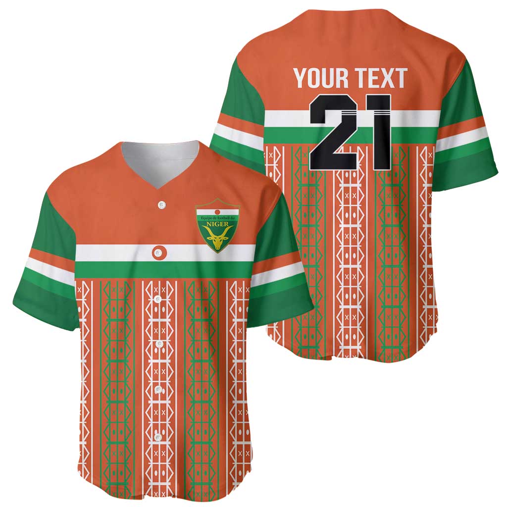 Equipe de Football Du Niger Custom Baseball Jersey LT9 - Wonder Print Shop