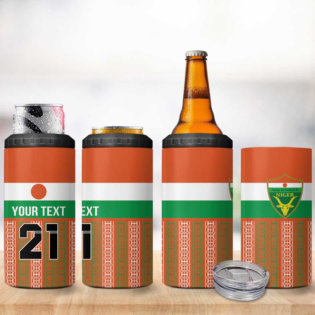 Equipe de Football Du Niger Custom 4 in 1 Can Cooler Tumbler LT9 - Wonder Print Shop