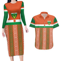 Equipe de Football Du Niger Custom Couples Matching Long Sleeve Bodycon Dress and Hawaiian Shirt LT9 - Wonder Print Shop