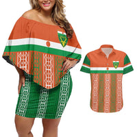 Equipe de Football Du Niger Custom Couples Matching Off Shoulder Short Dress and Hawaiian Shirt LT9 - Wonder Print Shop