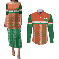 Equipe de Football Du Niger Custom Couples Matching Puletasi and Long Sleeve Button Shirt LT9 - Wonder Print Shop