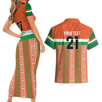 Equipe de Football Du Niger Custom Couples Matching Short Sleeve Bodycon Dress and Hawaiian Shirt LT9 - Wonder Print Shop