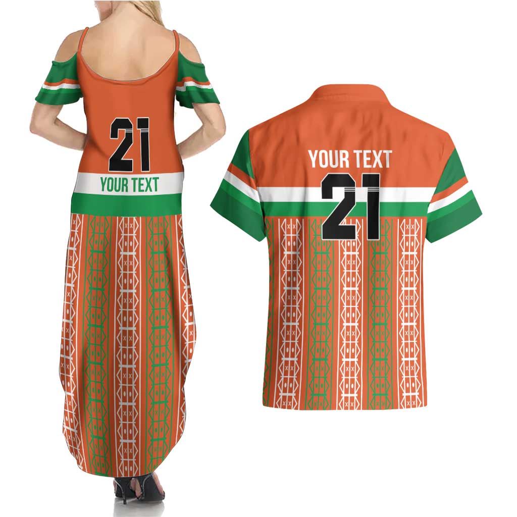 Equipe de Football Du Niger Custom Couples Matching Summer Maxi Dress and Hawaiian Shirt LT9 - Wonder Print Shop