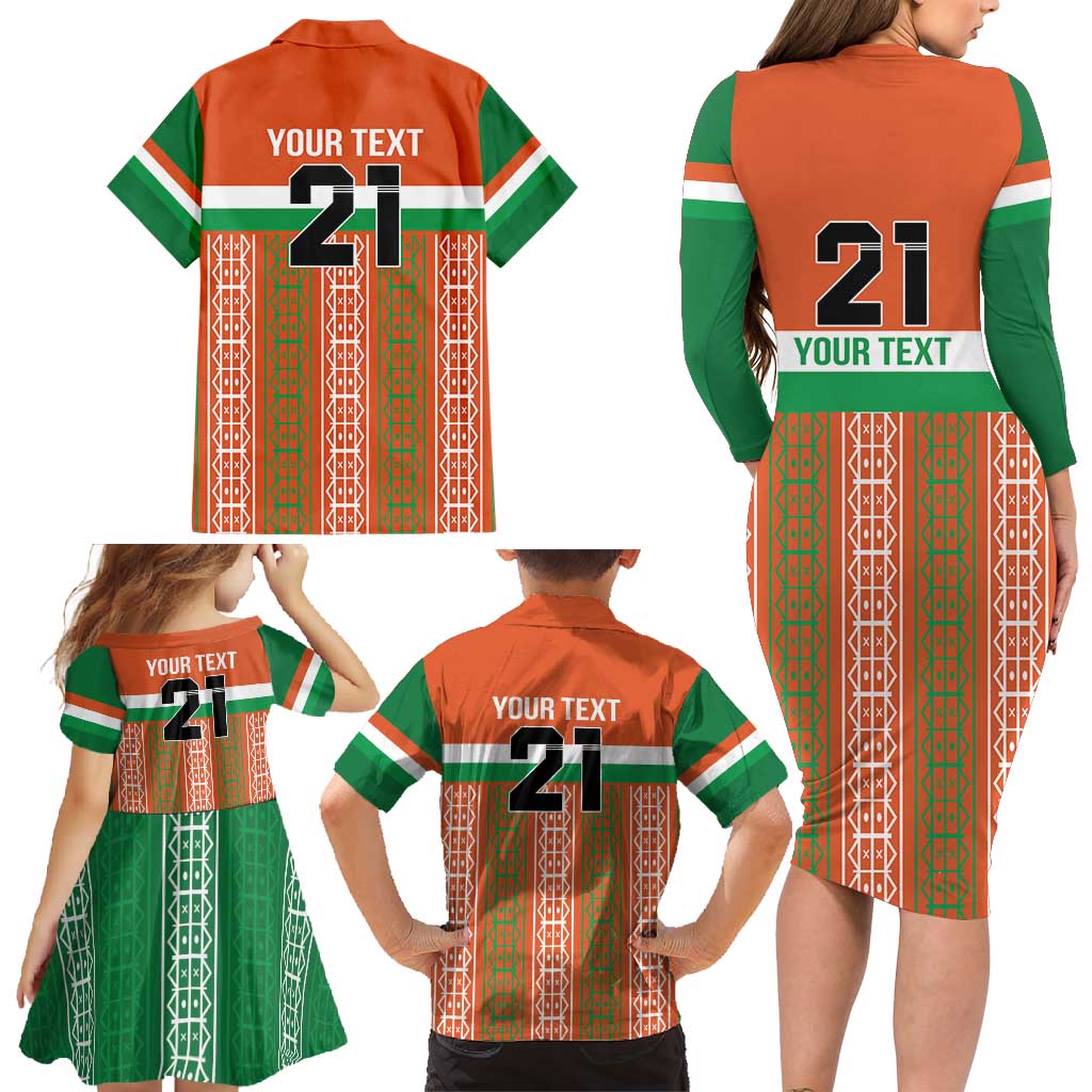 Equipe de Football Du Niger Custom Family Matching Long Sleeve Bodycon Dress and Hawaiian Shirt LT9 - Wonder Print Shop