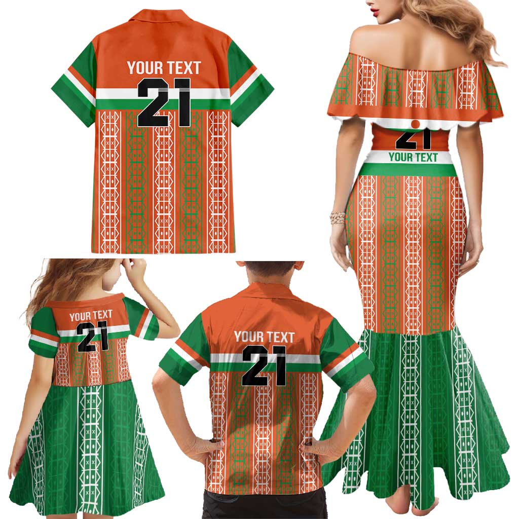 Equipe de Football Du Niger Custom Family Matching Mermaid Dress and Hawaiian Shirt LT9 - Wonder Print Shop