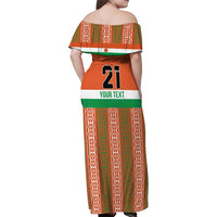 Equipe de Football Du Niger Custom Family Matching Off Shoulder Maxi Dress and Hawaiian Shirt LT9 - Wonder Print Shop