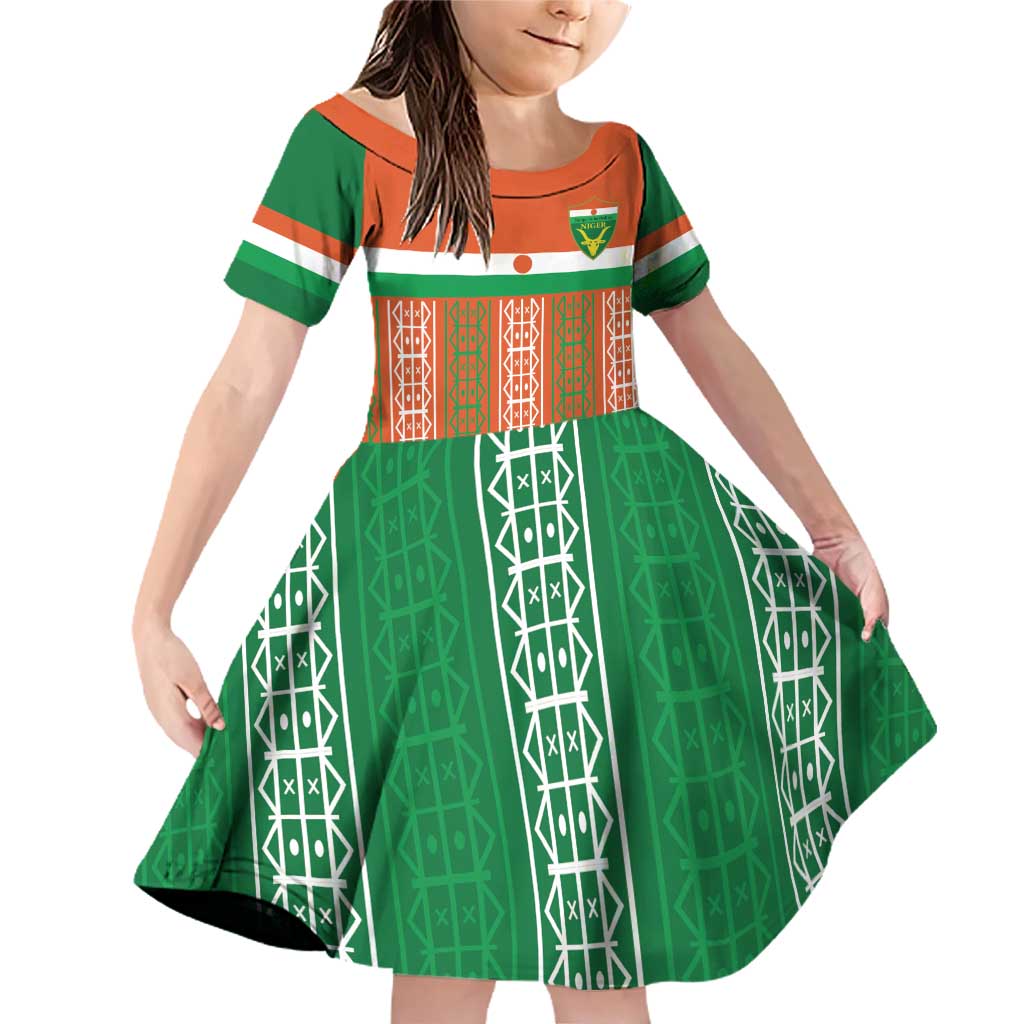 Equipe de Football Du Niger Custom Family Matching Off Shoulder Short Dress and Hawaiian Shirt LT9 - Wonder Print Shop