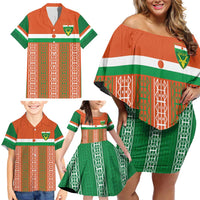Equipe de Football Du Niger Custom Family Matching Off Shoulder Short Dress and Hawaiian Shirt LT9 - Wonder Print Shop