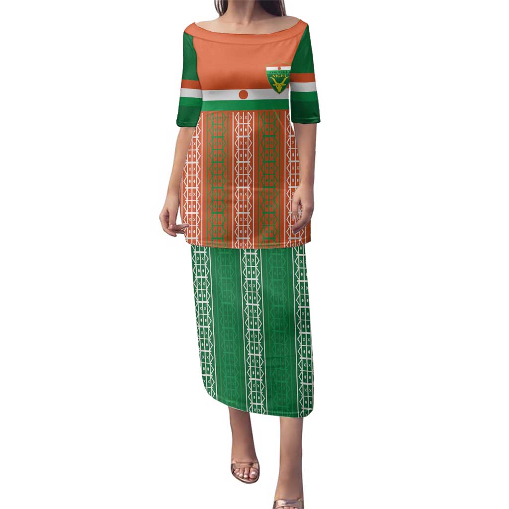 Equipe de Football Du Niger Custom Family Matching Puletasi and Hawaiian Shirt - Wonder Print Shop