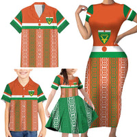 Equipe de Football Du Niger Custom Family Matching Short Sleeve Bodycon Dress and Hawaiian Shirt - Wonder Print Shop