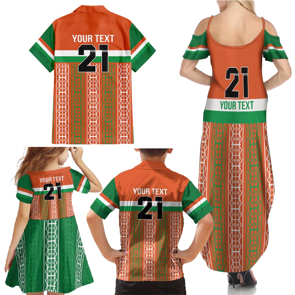 Equipe de Football Du Niger Custom Family Matching Summer Maxi Dress and Hawaiian Shirt - Wonder Print Shop