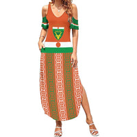 Equipe de Football Du Niger Custom Family Matching Summer Maxi Dress and Hawaiian Shirt - Wonder Print Shop