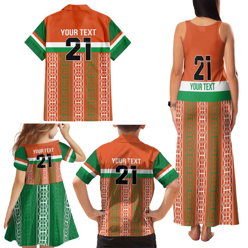 Equipe de Football Du Niger Custom Family Matching Tank Maxi Dress and Hawaiian Shirt - Wonder Print Shop