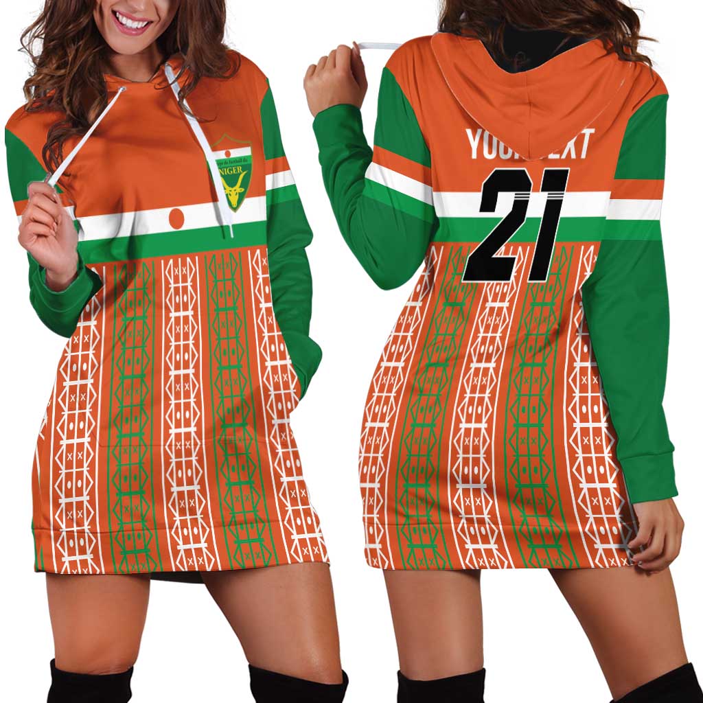 Equipe de Football Du Niger Custom Hoodie Dress - Wonder Print Shop