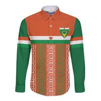 Equipe de Football Du Niger Custom Long Sleeve Button Shirt - Wonder Print Shop