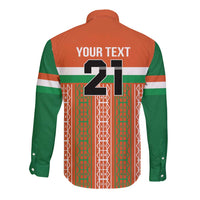 Equipe de Football Du Niger Custom Long Sleeve Button Shirt - Wonder Print Shop