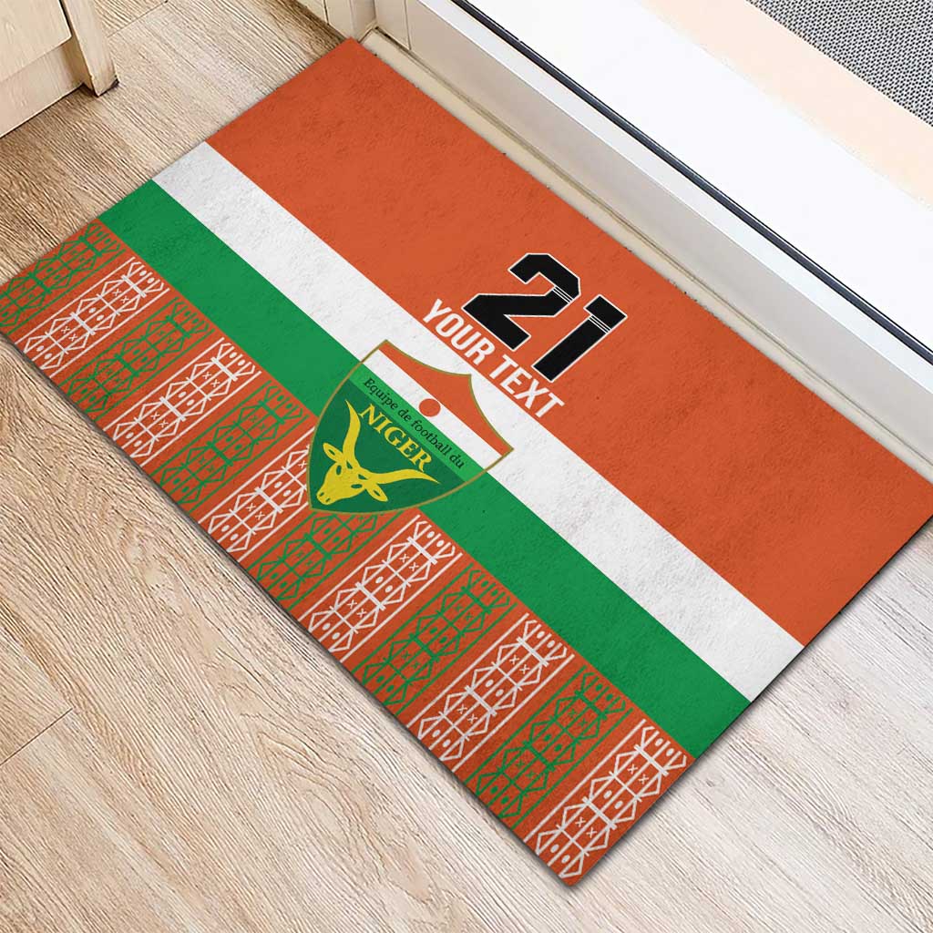 Equipe de Football Du Niger Custom Rubber Doormat - Wonder Print Shop