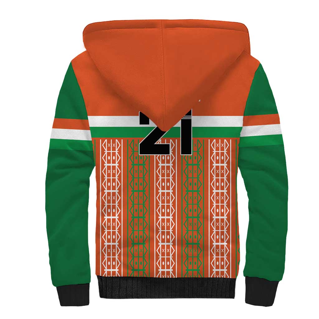 Equipe de Football Du Niger Custom Sherpa Hoodie - Wonder Print Shop