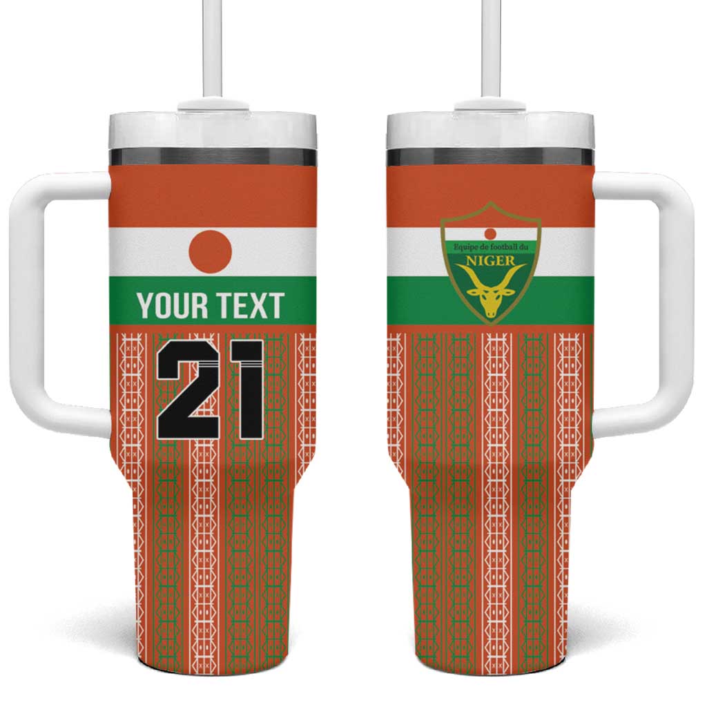 Equipe de Football Du Niger Custom Tumbler With Handle - Wonder Print Shop