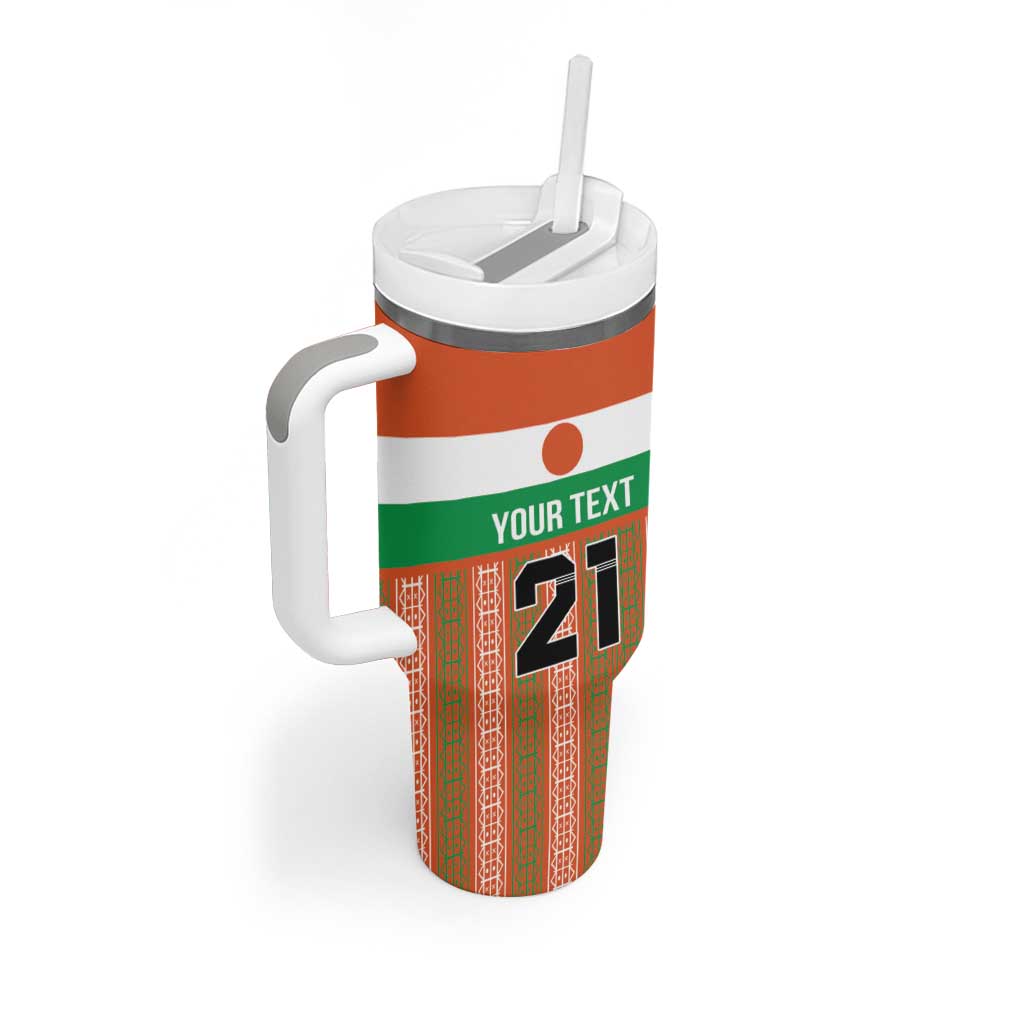 Equipe de Football Du Niger Custom Tumbler With Handle - Wonder Print Shop