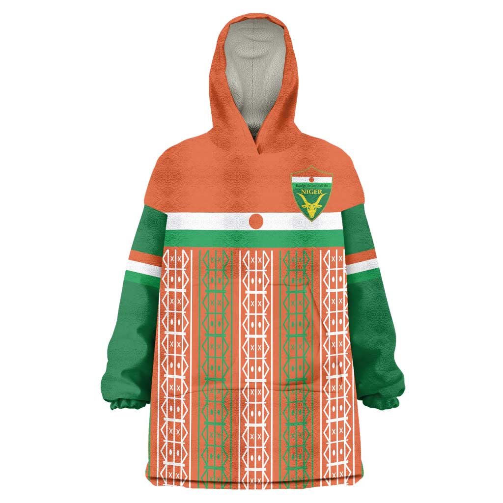 Equipe de Football Du Niger Custom Wearable Blanket Hoodie - Wonder Print Shop