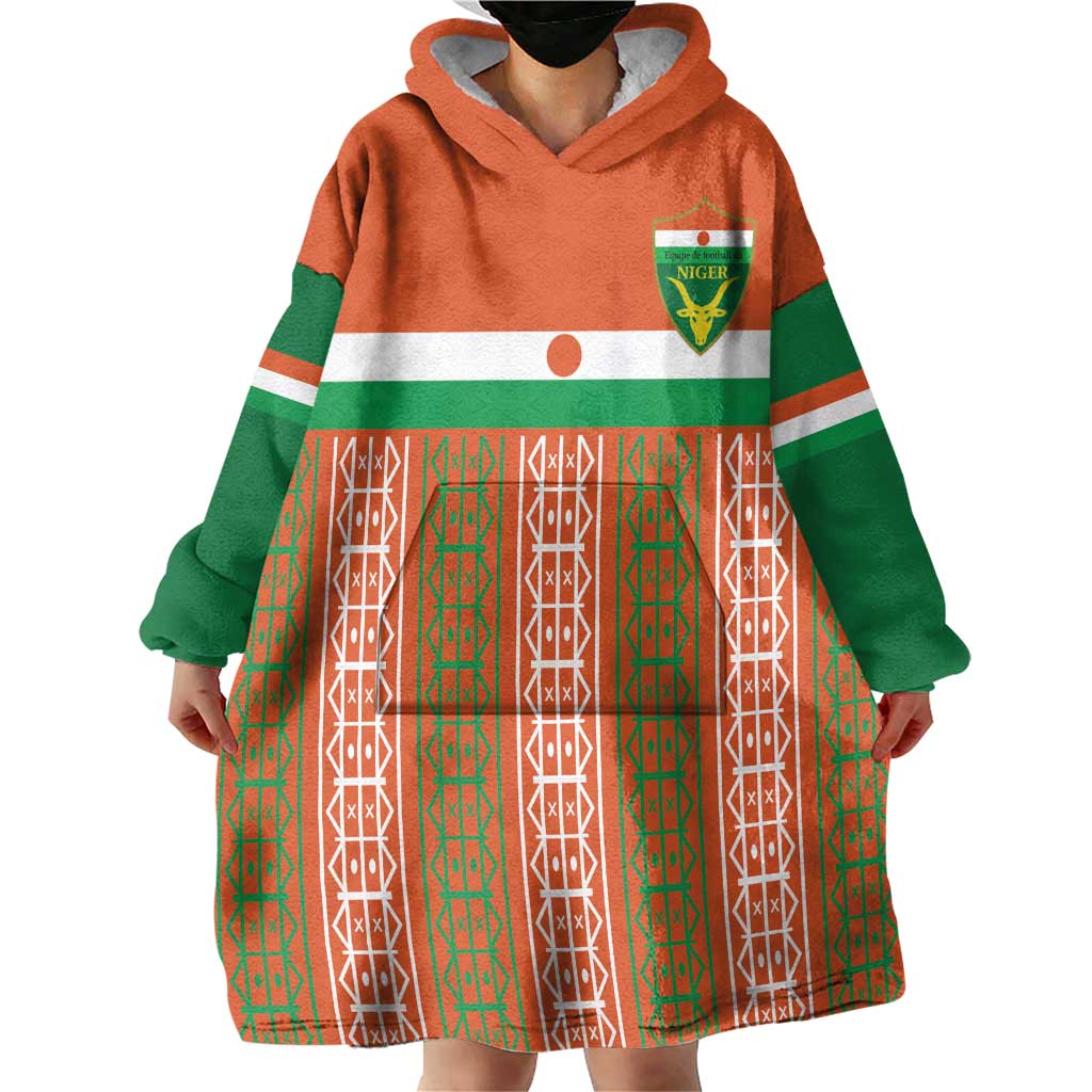 Equipe de Football Du Niger Custom Wearable Blanket Hoodie - Wonder Print Shop