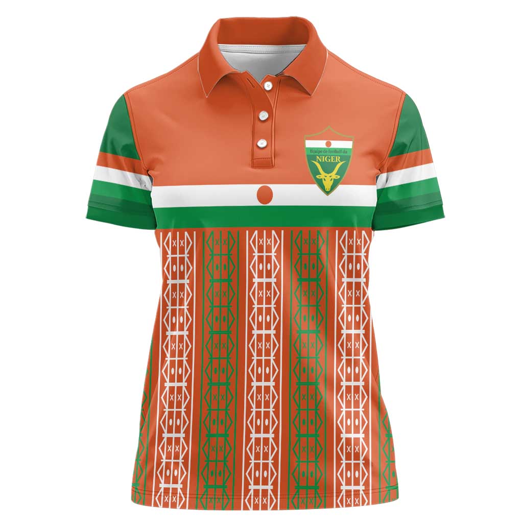 Equipe de Football Du Niger Custom Women Polo Shirt - Wonder Print Shop