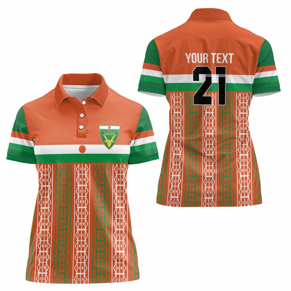 Equipe de Football Du Niger Custom Women Polo Shirt - Wonder Print Shop
