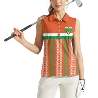 Equipe de Football Du Niger Custom Women Sleeveless Polo Shirt - Wonder Print Shop
