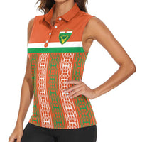 Equipe de Football Du Niger Custom Women Sleeveless Polo Shirt - Wonder Print Shop