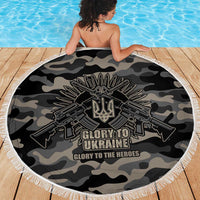 Glory to Ukraine Beach Blanket Glory to the Heroes