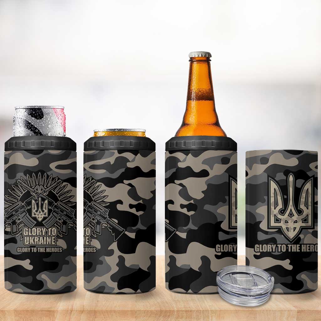 Glory to Ukraine 4 in 1 Can Cooler Tumbler Glory to the Heroes