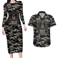 Glory to Ukraine Couples Matching Long Sleeve Bodycon Dress and Hawaiian Shirt Glory to the Heroes