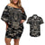 Glory to Ukraine Couples Matching Off Shoulder Short Dress and Hawaiian Shirt Glory to the Heroes