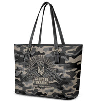 Glory to Ukraine Leather Tote Bag Glory to the Heroes
