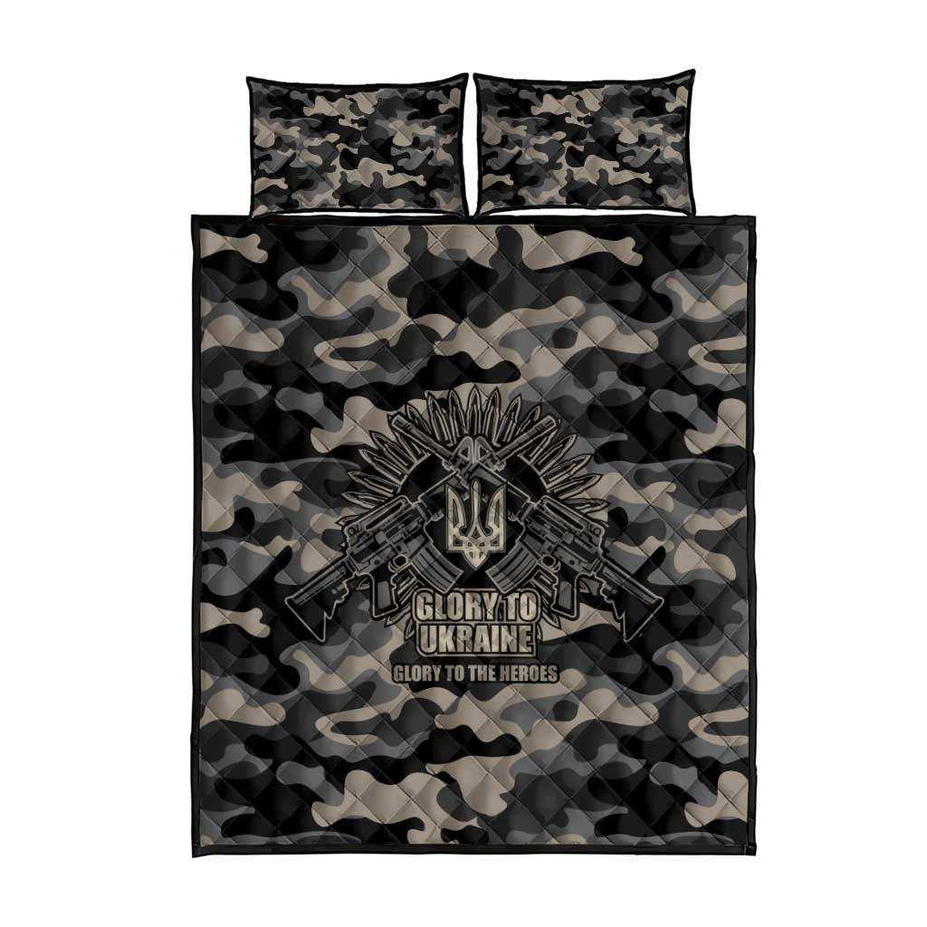 Glory to Ukraine Quilt Bed Set Glory to the Heroes